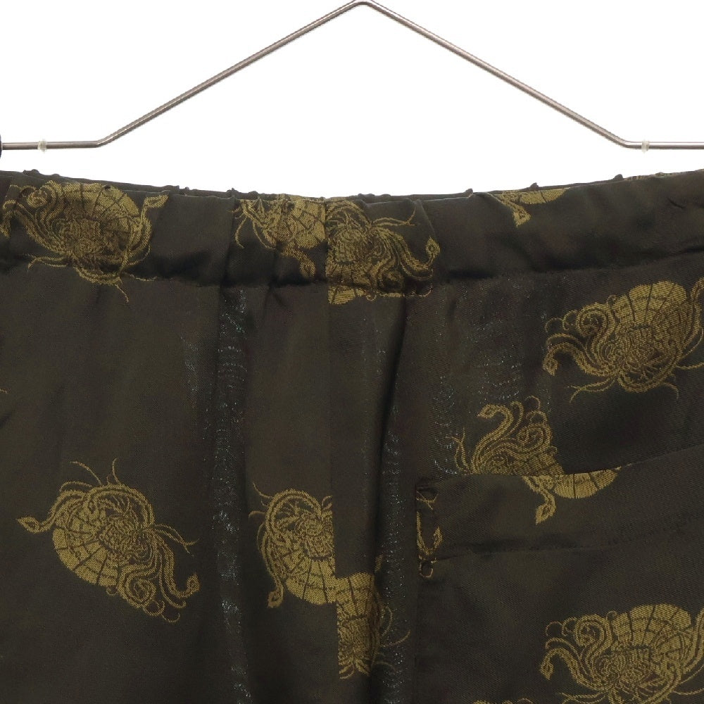 DRIES VAN NOTEN(ドリスヴァンノッテン) 23SS PIPERI 総柄レーヨンハーフパンツ ショーツ ブラウン