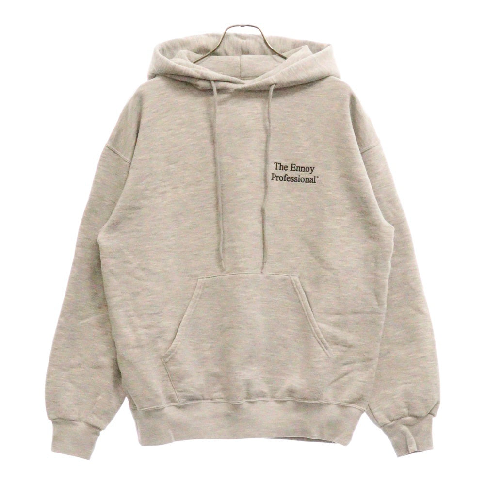 The Ennoy Professional(エンノイプロフェッショナル) 22AW Stylistshibutsu Sweat Hoodie スタイリスト私物 ロゴ刺繍 プルオーバースウェットパーカー フーディー グレー AW22BRENCT02NTL