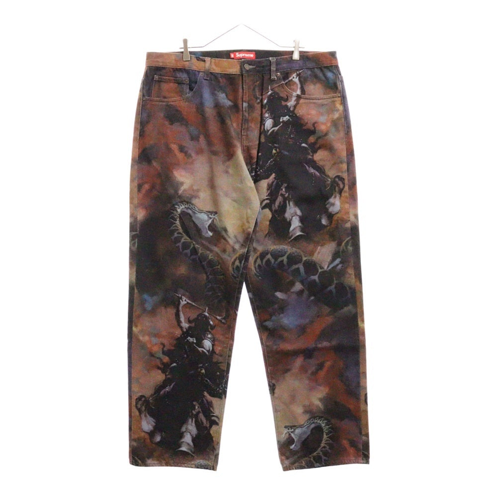 SUPREME(シュプリーム) 24AW Frank Frazetta Loose Fit Jean フランクフラゼッタ 総柄デニムパンツ マルチ