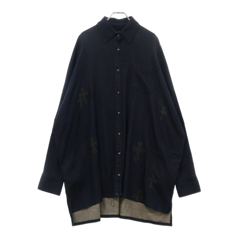 CHROME HEARTS(クロムハーツ) MAHAL KITA マハルキタ クロスパッチ デニム長袖シャツ インディゴ