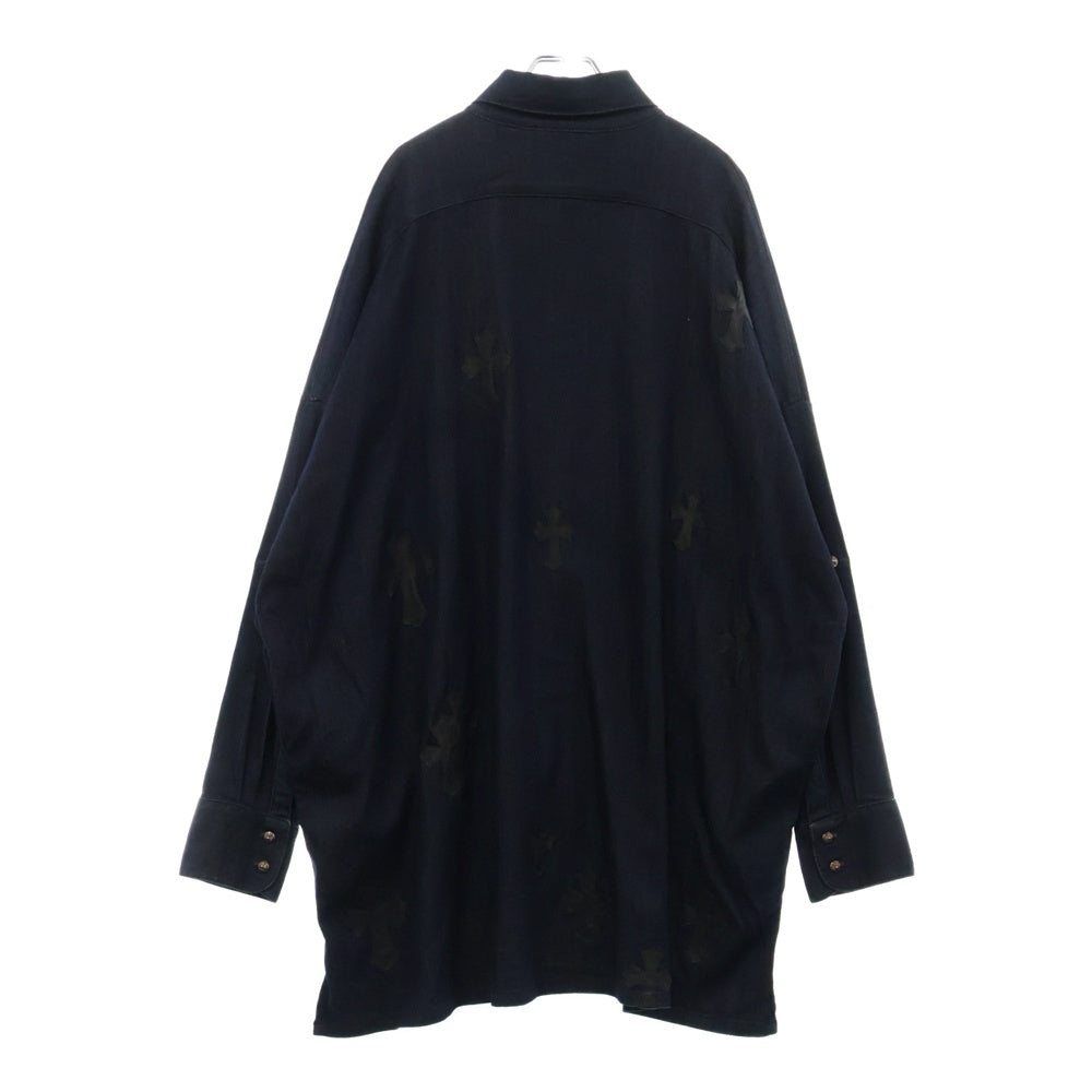 CHROME HEARTS(クロムハーツ) MAHAL KITA マハルキタ クロスパッチ デニム長袖シャツ インディゴ
