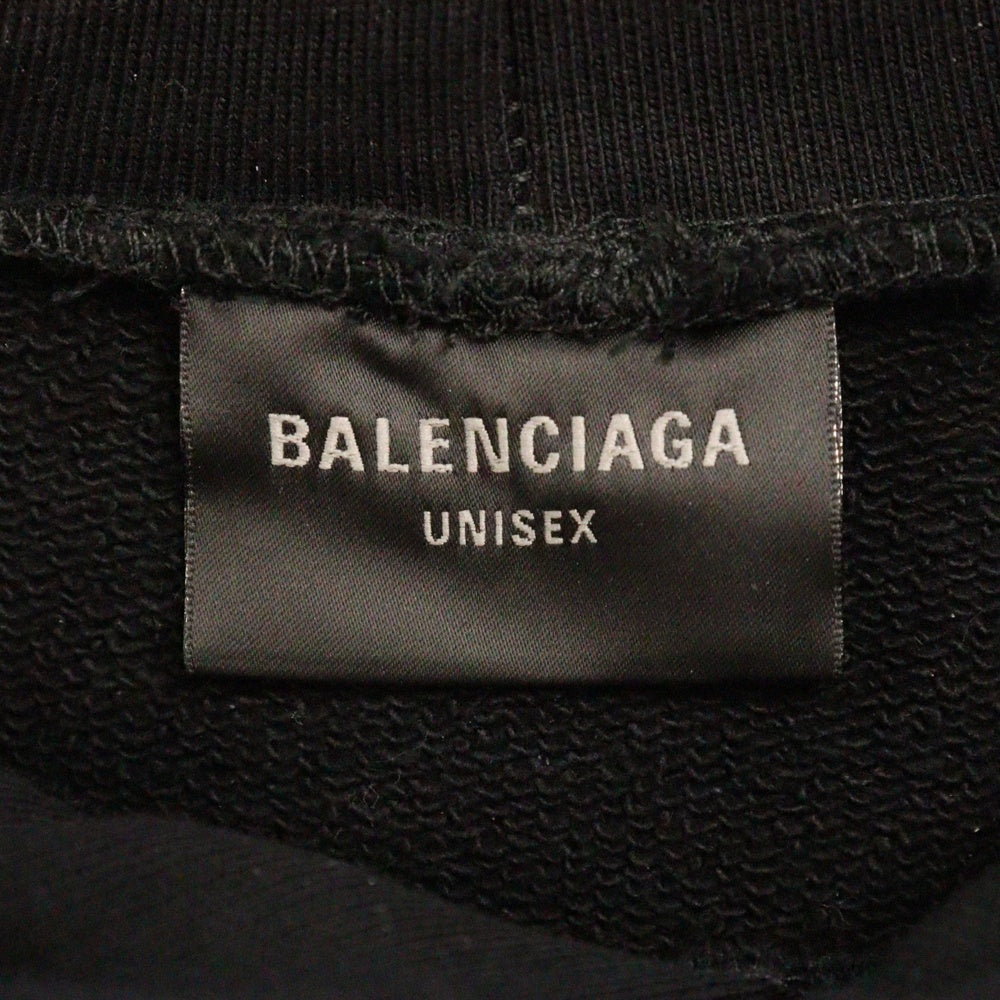 BALENCIAGA(バレンシアガ) Overlayer Political Campaign Hoodie キャンペーンロゴ プルオーバースウェットパーカー フーディー ブラック 600583 TSVY8