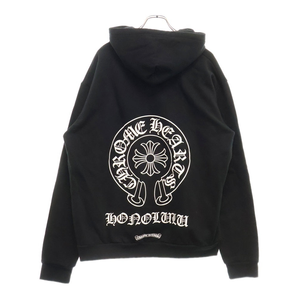 CHROME HEARTS(クロムハーツ) SWTSHRT PLVR LTD ホノルル限定ホースシュープリントプルオーバーパーカー ブラック