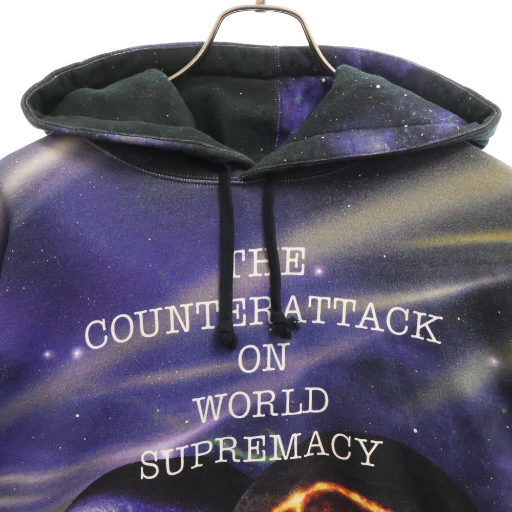 SUPREME(シュプリーム) 18SS ×UNDERCOVER Public Enemy Hooded Sweatshirt アンダーカバー パブリックエネミー 総柄プルオーバースウェットパーカー マルチ