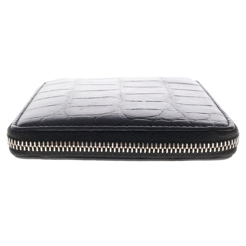BALENCIAGA(バレンシアガ) クロコ型押し コンパクトウォレット 財布 ブラック 580838