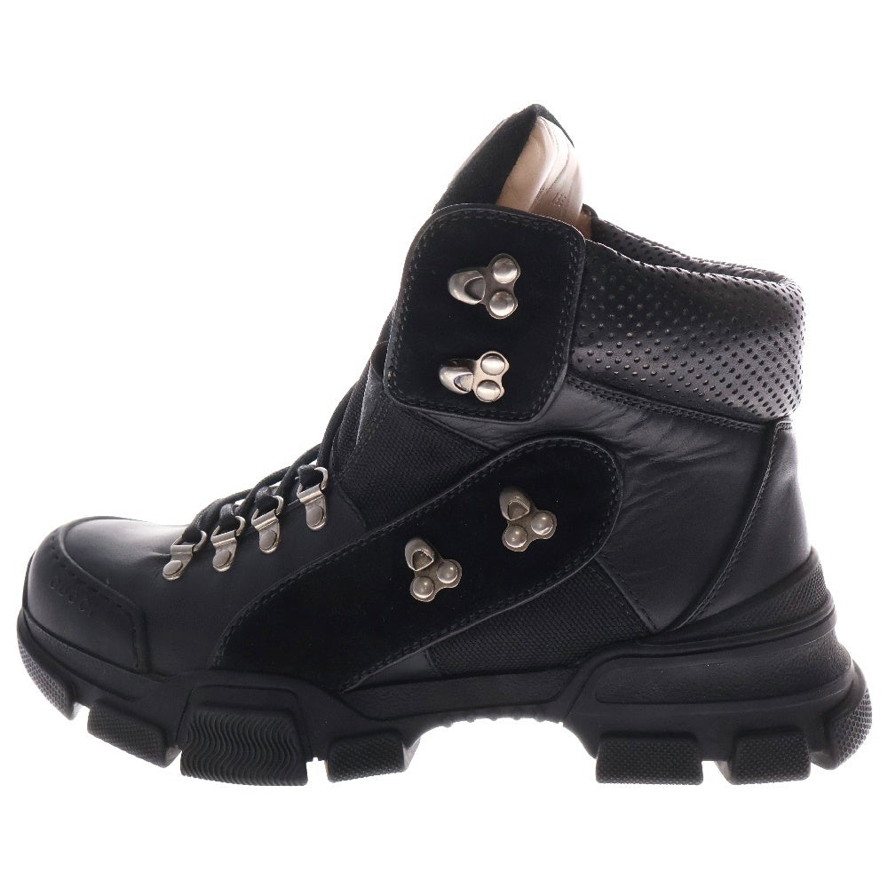 GUCCI(グッチ) SEGA Flashtrek セガ フラッシュトレック レザーハイカットブーツ ブラック 522989