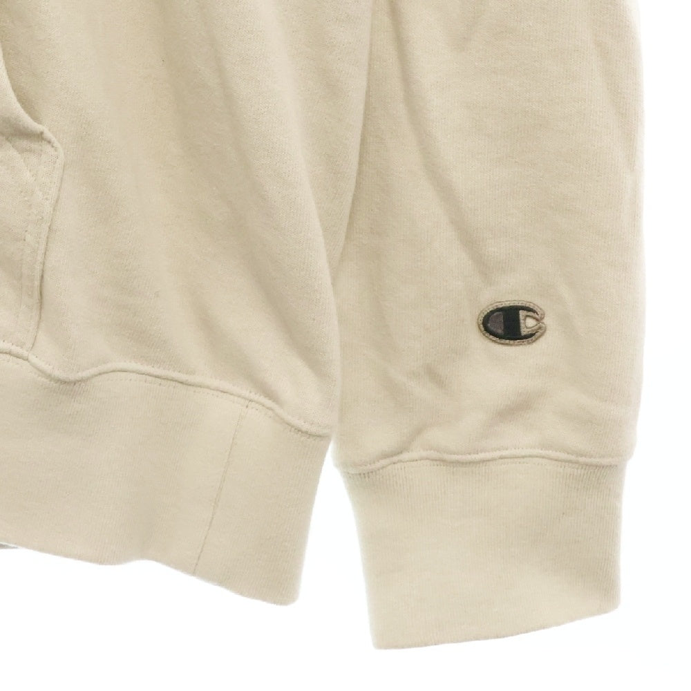 Rick Owens(リックオウエンス) ×CHAMPION ×チャンピオン 刺繍デザイン プルオーバーパーカー スウェット ベージュ CM20S0014-215154
