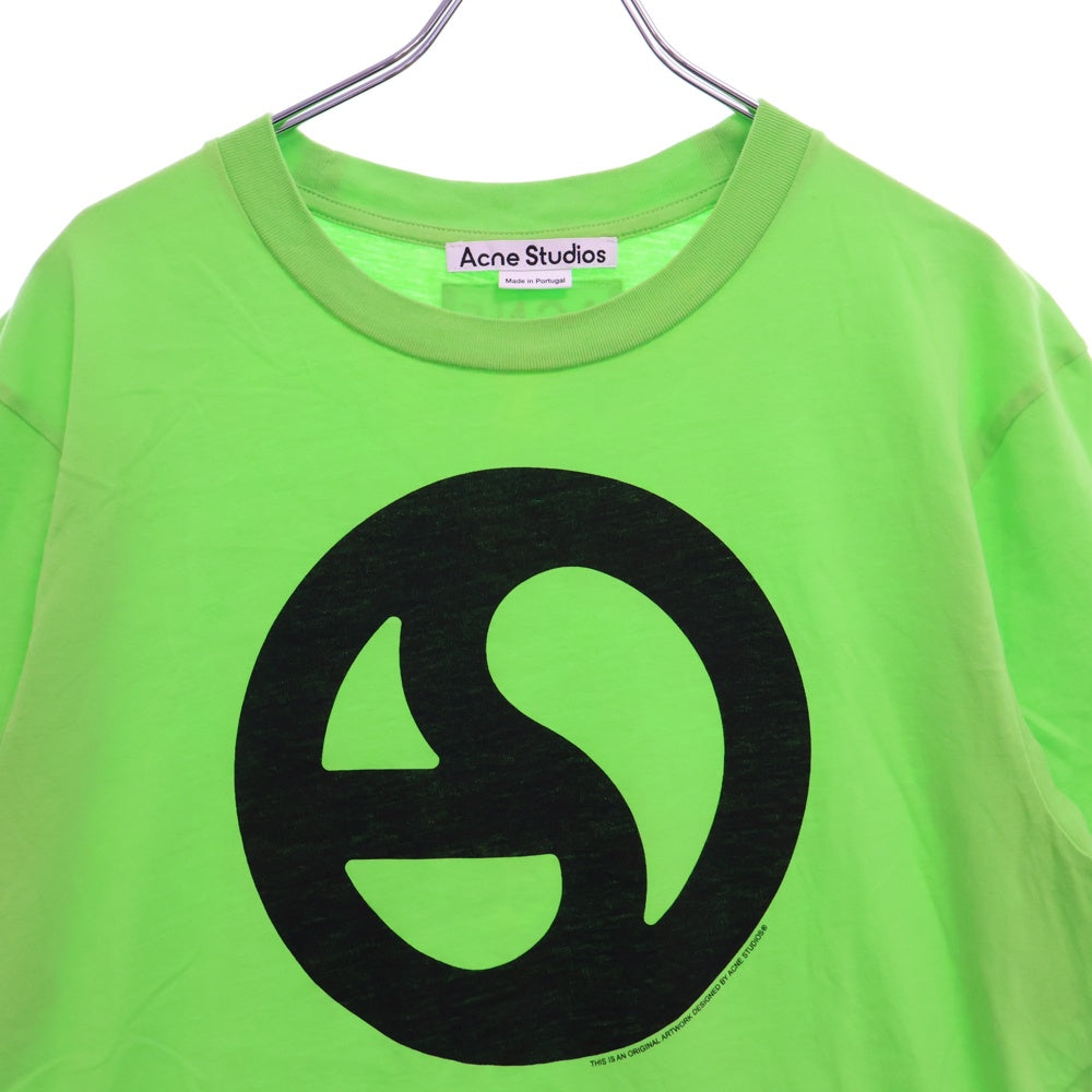 Acne Studios(アクネ ストゥディオズ) T-SHIRT ロゴプリント半袖Tシャツ グリーン FN-UX-TSHI000047 CL0265-