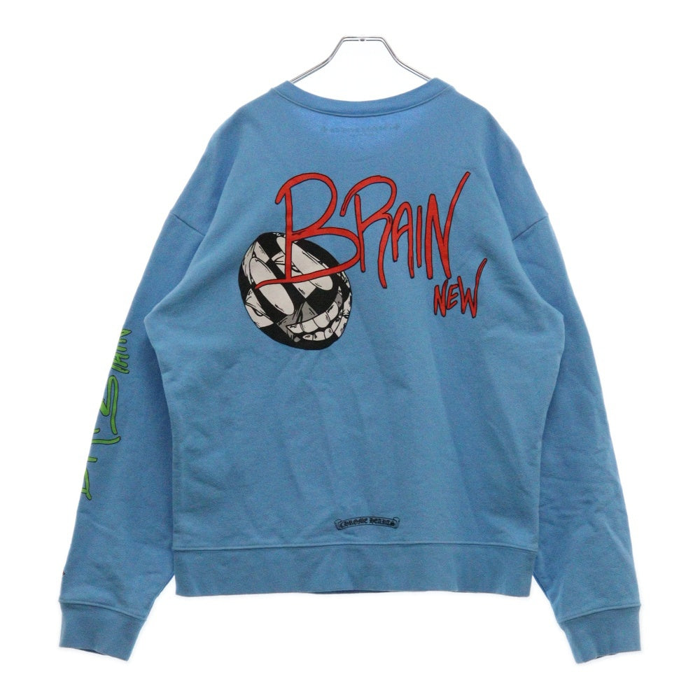 CHROME HEARTS(クロムハーツ) PPO BRAIN NEW SWTSHRT MATTY BOY マッティボーイ ブレインニュー クルーネックスウェットトレーナー ブルー