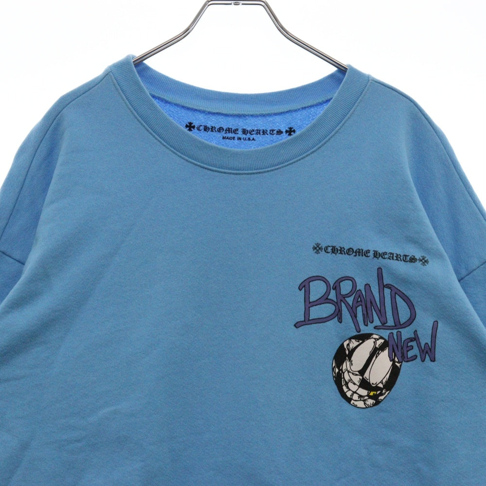 CHROME HEARTS(クロムハーツ) PPO BRAIN NEW SWTSHRT MATTY BOY マッティボーイ ブレインニュー クルーネックスウェットトレーナー ブルー
