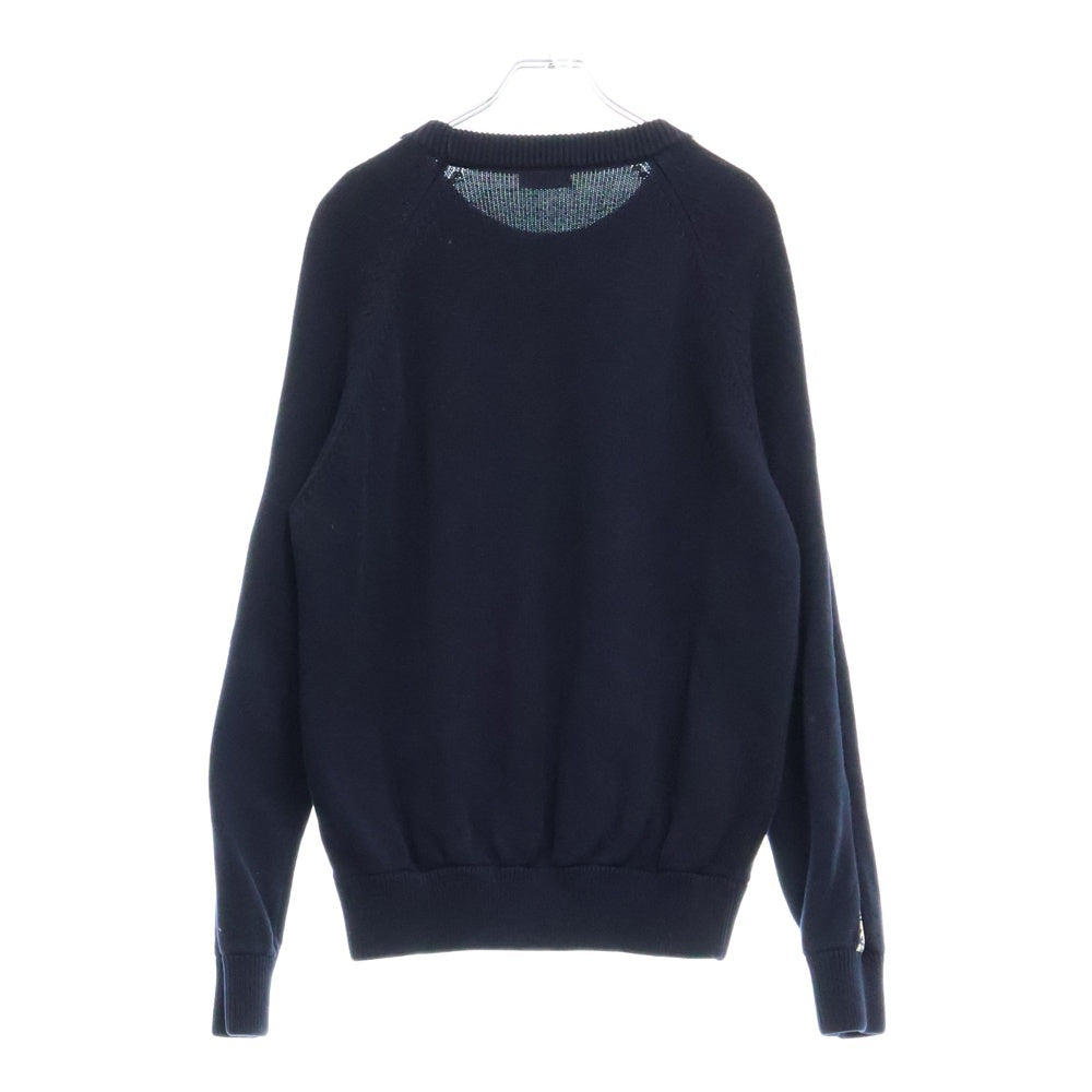 DIOR(ディオール) 21AW Oblique Side Line Crewneck Knit Sweater オブリーク サイドライン クルーネックニットトレーナー ネイビー 113M638AT187