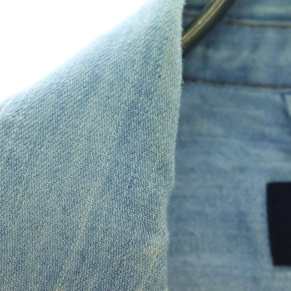 LARDINI(ラルディーニ) Flower Accent Single-Breasted Denim Jacket 2B シングルデニムジャケット インディゴ EIC1219