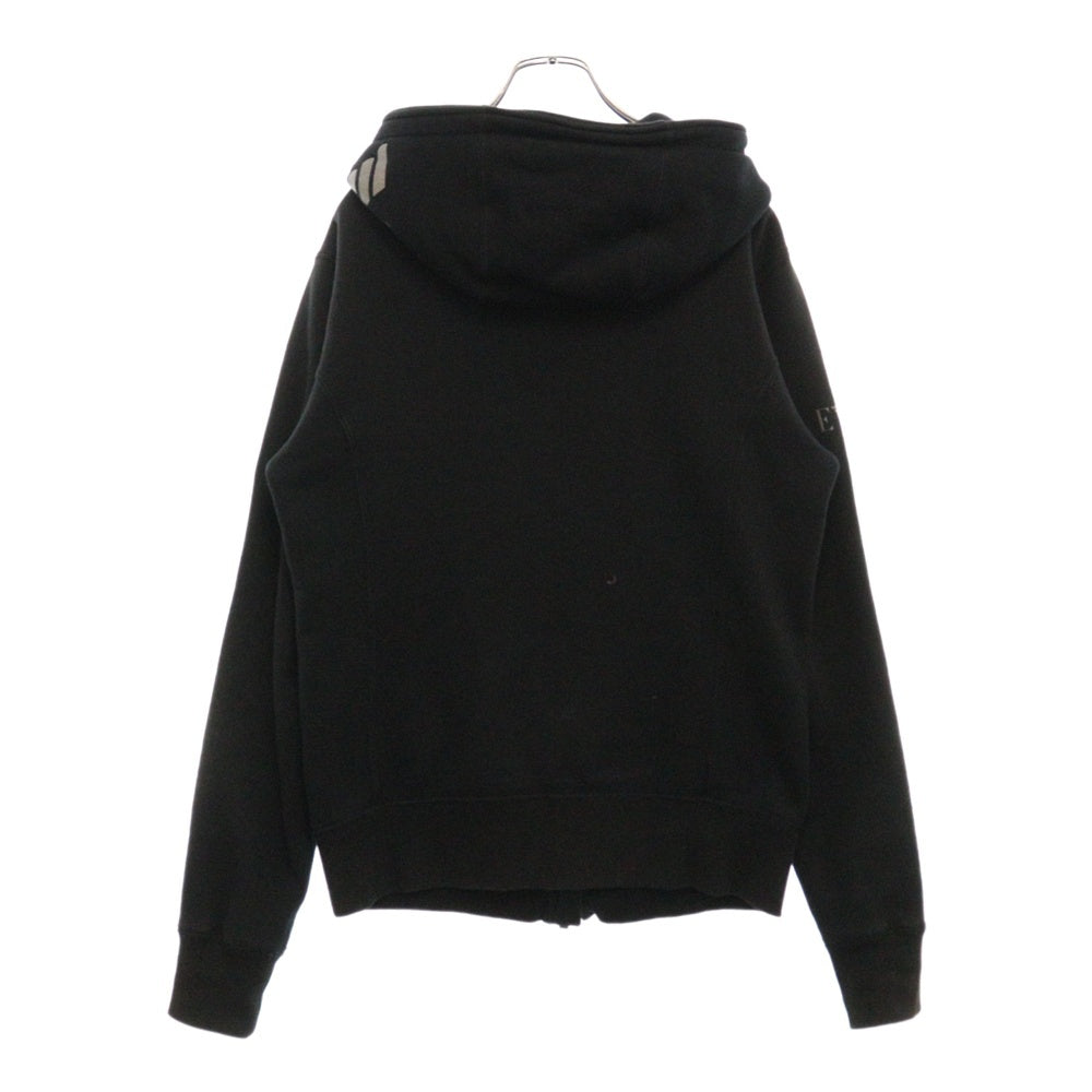 EMPORIO ARMANI(エンポリオ アルマーニ) EAGLE ZIP HOODIE イーグル ジップアップ フーディ パーカー ブラック L1JP02