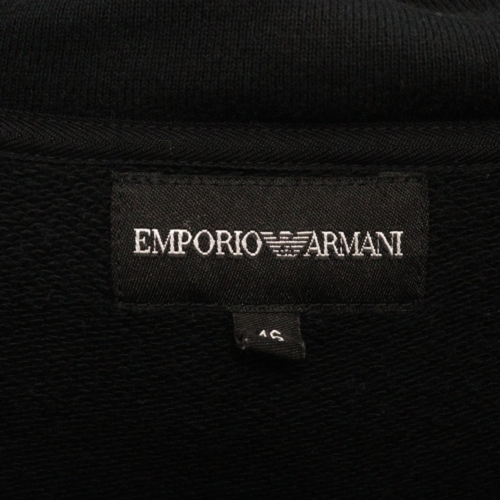 EMPORIO ARMANI(エンポリオ アルマーニ) EAGLE ZIP HOODIE イーグル ジップアップ フーディ パーカー ブラック L1JP02