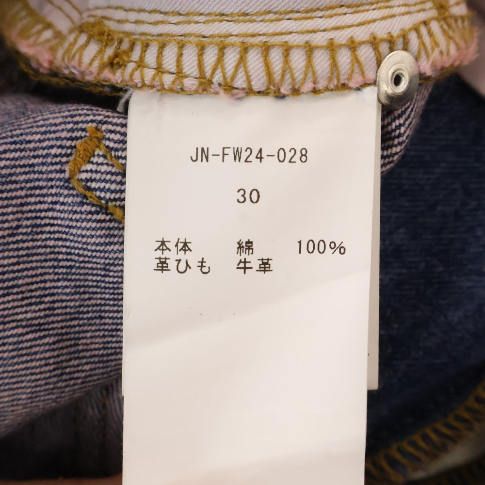 JUN/NAKAYAMA(ジュンナカヤマ) 24AW WESTERN STUDS DENIM PANTS ウェスタン スタッズデニムパンツ インディゴ JN-FW24-028