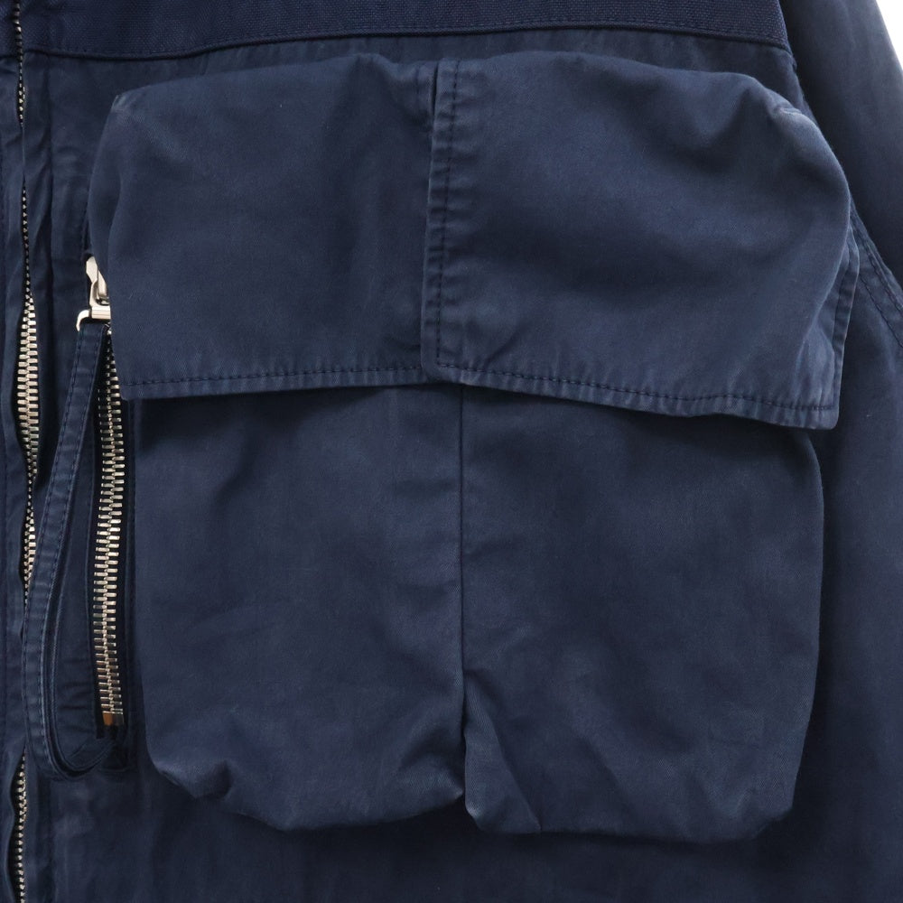 KENZO(ケンゾー) UTILITARIAN PARKA ロゴ刺繍マルチポケットミリタリージャケット ネイビー