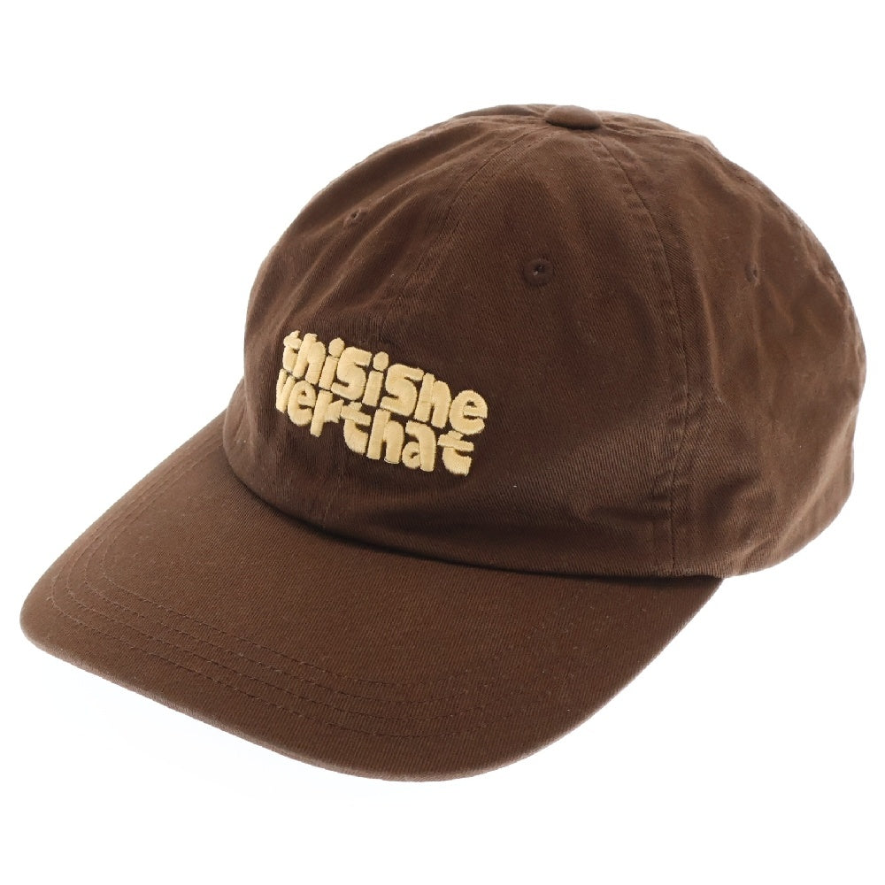 THISISNEVERTHAT(ディスイズネバーザット) Bold Logo Cap ボールドロゴキャップ 帽子 ブラウン