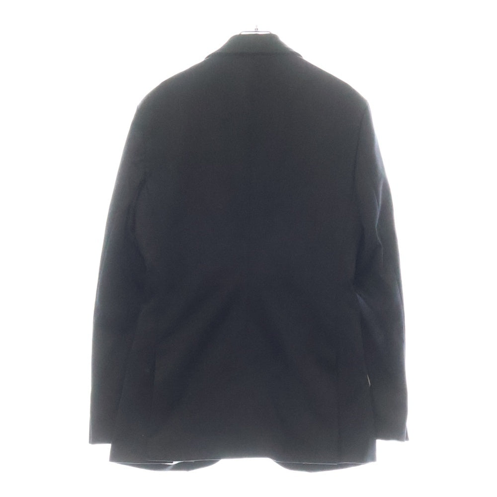 ISAMU KATAYAMA BACKLASH(イサムカタヤマバックラッシュ) 1B Tailored JKT ラメストライプレザーコンビネーションテーラードジャケット タキシード 1166-03 ブラック