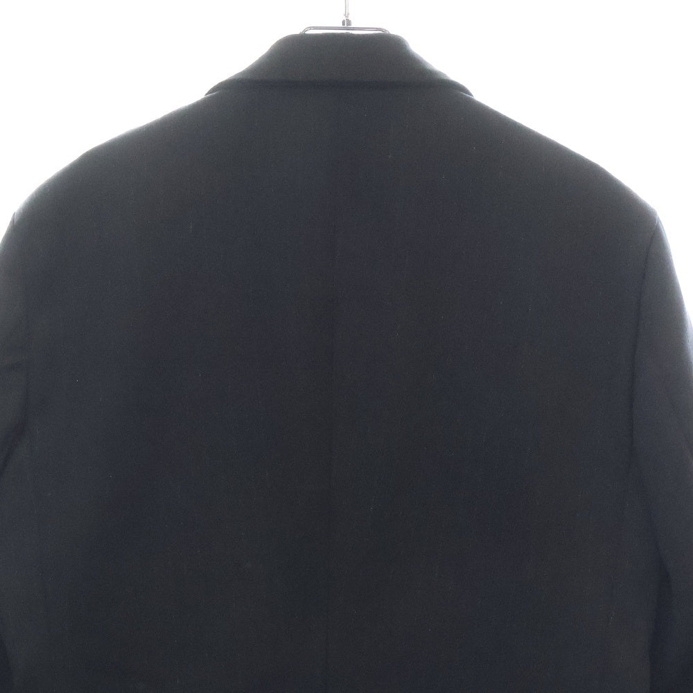 ISAMU KATAYAMA BACKLASH(イサムカタヤマバックラッシュ) 1B Tailored JKT ラメストライプレザーコンビネーションテーラードジャケット タキシード 1166-03 ブラック