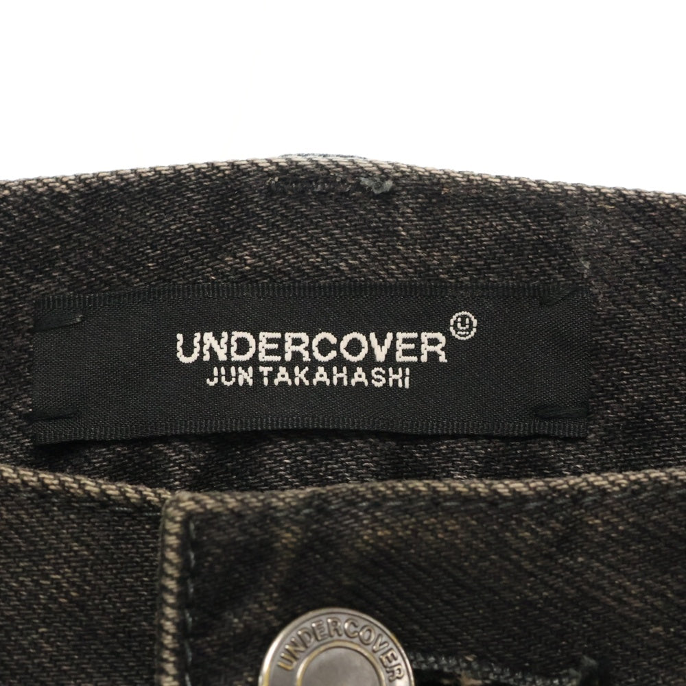 UNDERCOVER(アンダーカバー) 23SS ニージップデザイン スリム デニムパンツ ブラック UC1C4503