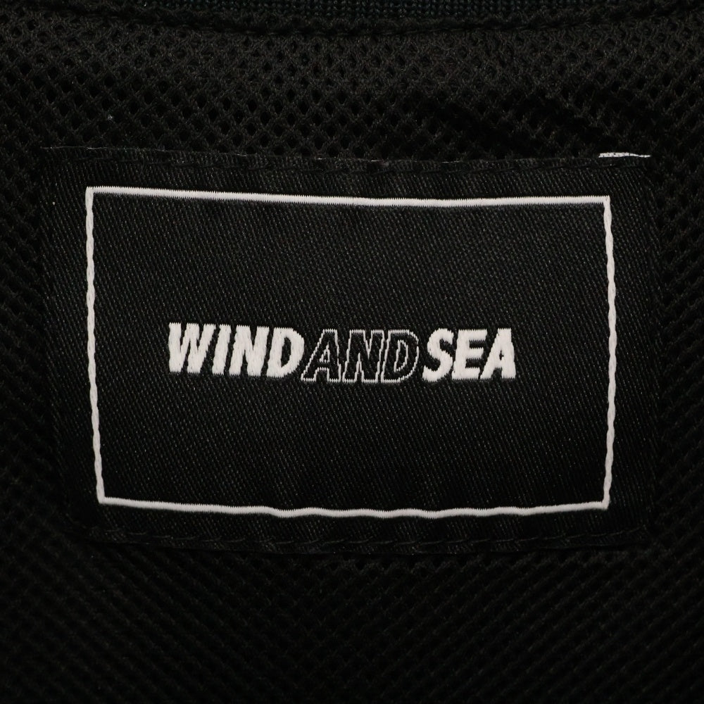 WIND AND SEA(ウィンダンシー) 23AW S E A Piste Crew Neck ナイロンクルーネックトレーナー ピステ ブラック WDS-O-MTC-24-Q2-CS-01