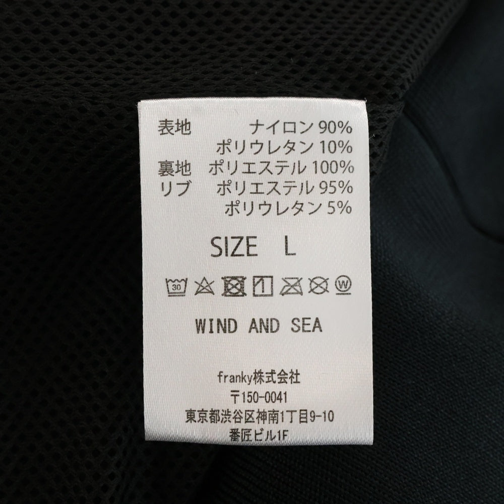 WIND AND SEA(ウィンダンシー) 23AW S E A Piste Crew Neck ナイロンクルーネックトレーナー ピステ ブラック WDS-O-MTC-24-Q2-CS-01
