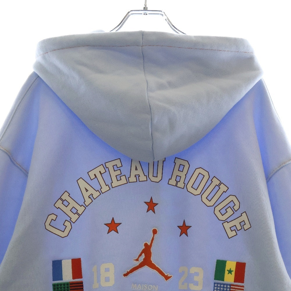 NIKE(ナイキ) JORDAN BRAND AS M J MCR FLC HOODIE ジョーダンブランド ロゴ刺繍プルオーバースウェットパーカー フーディー ブルー DJ9773-447