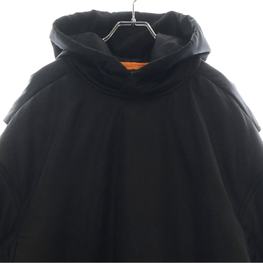 BALENCIAGA(バレンシアガ) 22AW Sporty B Pull-Over Bomber スポーツロゴ刺繍 プルオーバーボンバージャケット パーカー フーディー ブラック 720157 TNO27