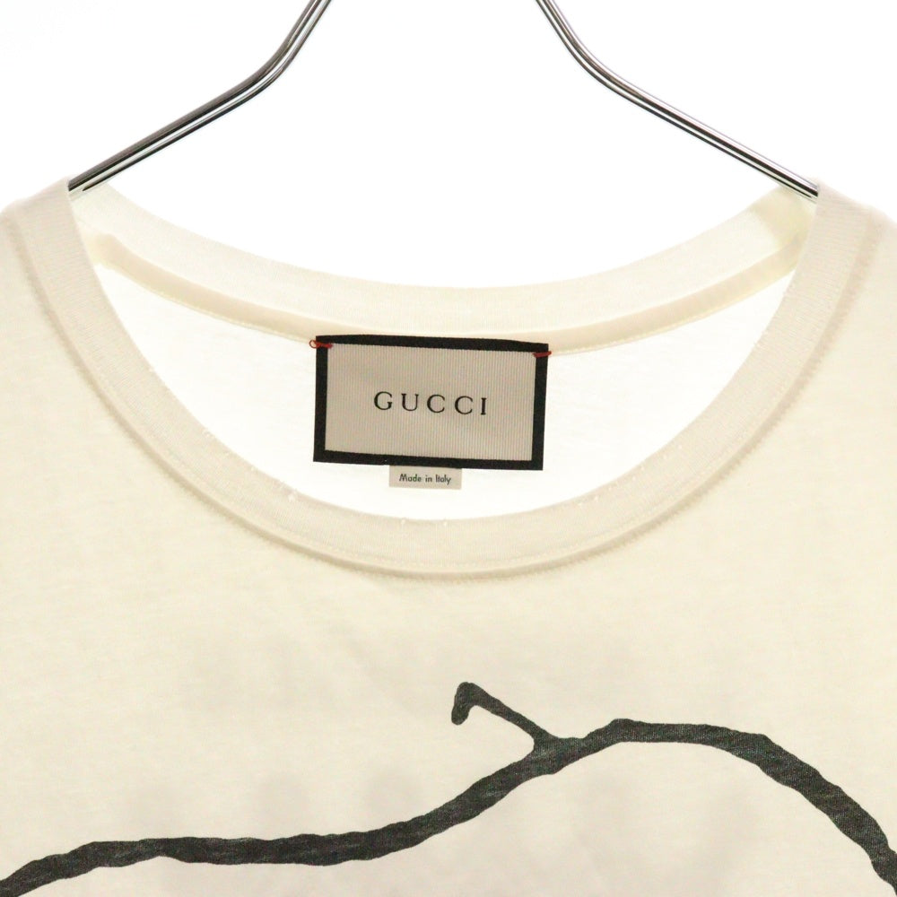GUCCI(グッチ) 16AW Peanuts T-Shirt キャラクタープリント半袖Tシャツ アイボリー 440103 X3E56