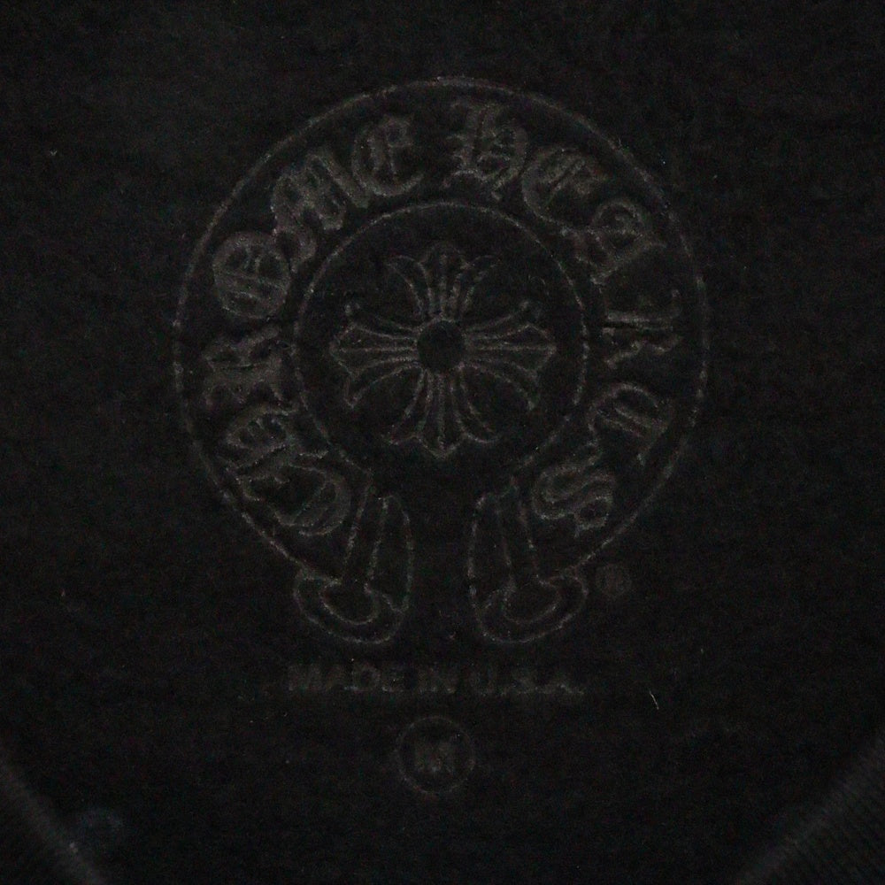 CHROME HEARTS(クロムハーツ) Horseshoe L/S Sweatshirt ホースシュープリント 袖フローラルスウェット トレーナー ブラック