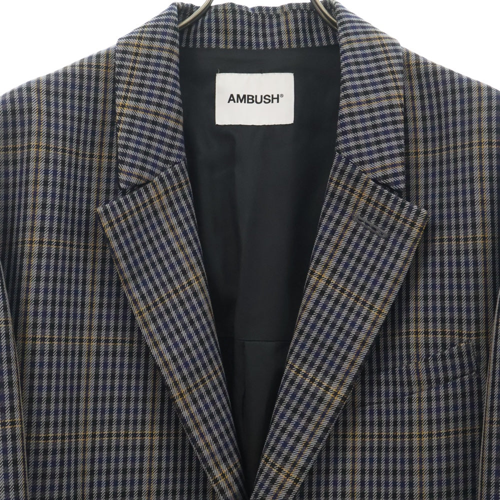 AMBUSH(アンブッシュ) 18AW HAND TOOTH CHECK CHESTERCOAT 千鳥格子チェック柄 ウールチェスターコート ベージュ/ブラウン 12111395