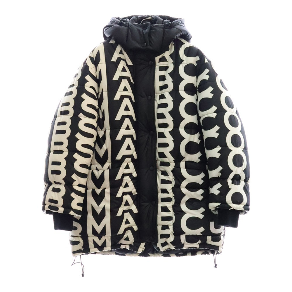 MARC JACOBS(マークジェイコブス) 22AW MONOGRAM OVERSIZED PUFFER モノグラム オーバーサイズ パッファージャケット ブラック/ホワイト V231M16FA22