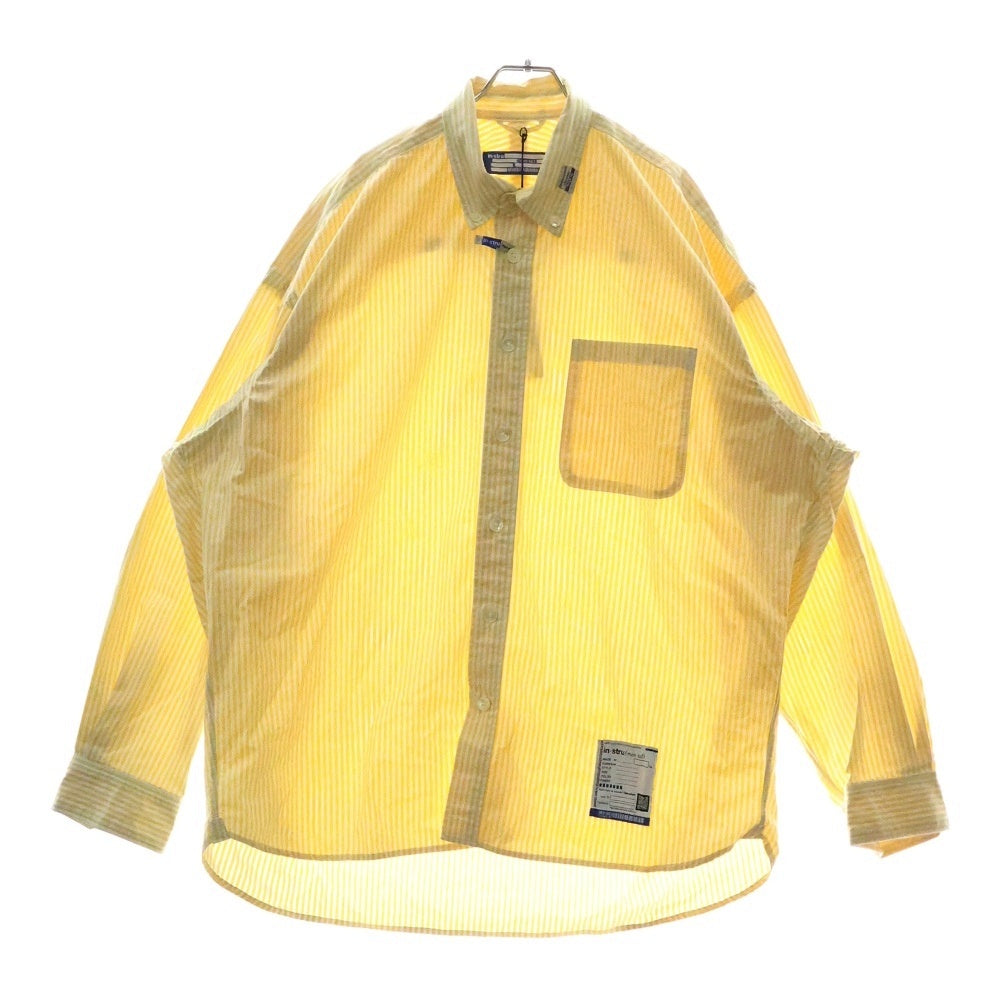 MAISON MIHARAYASUHIRO(メゾンミハラヤスヒロ) 25SS STRIPE LS SHIRT ストライプ長袖シャツ イエロー I14SH041-0