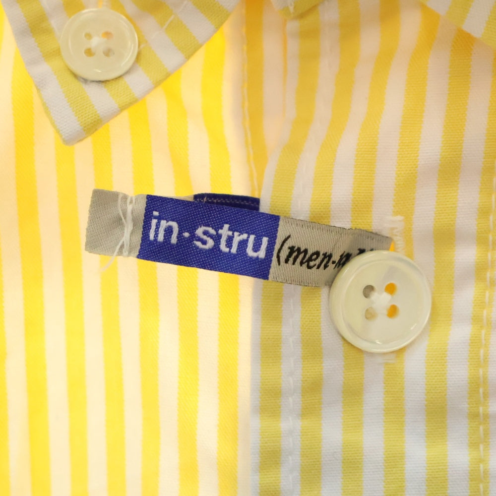 MAISON MIHARAYASUHIRO(メゾンミハラヤスヒロ) 25SS STRIPE LS SHIRT ストライプ長袖シャツ イエロー I14SH041-0