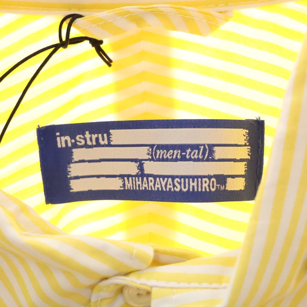 MAISON MIHARAYASUHIRO(メゾンミハラヤスヒロ) 25SS STRIPE LS SHIRT ストライプ長袖シャツ イエロー I14SH041-0