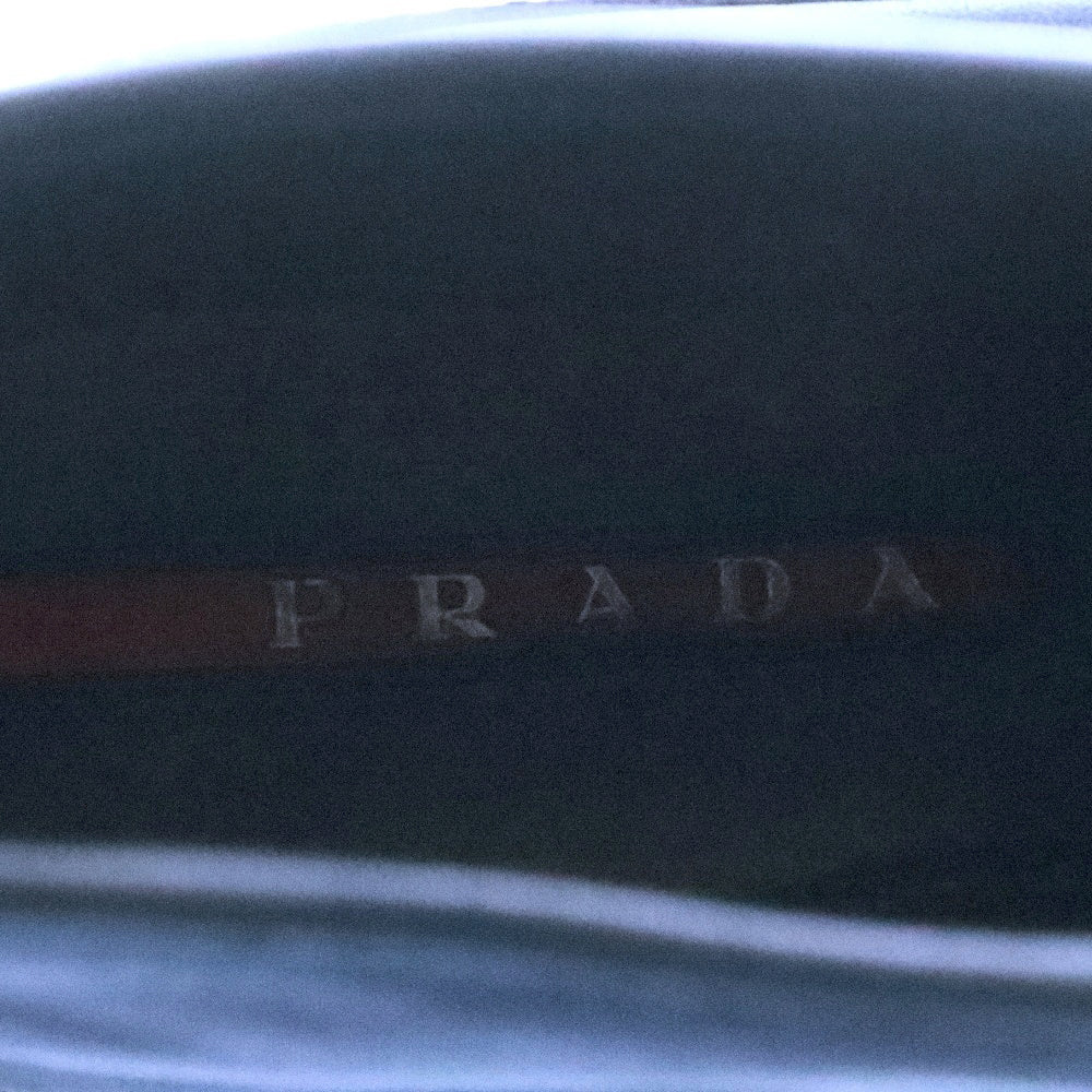PRADA(プラダ) レースアップ レザーミドルカットスニーカー ブラック 2056