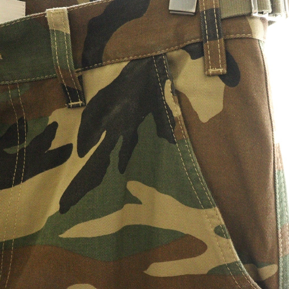 CELINE(セリーヌ) 24SS カモフラ総柄 ドローコード カーゴパンツ カーキ 2Z603616Q
