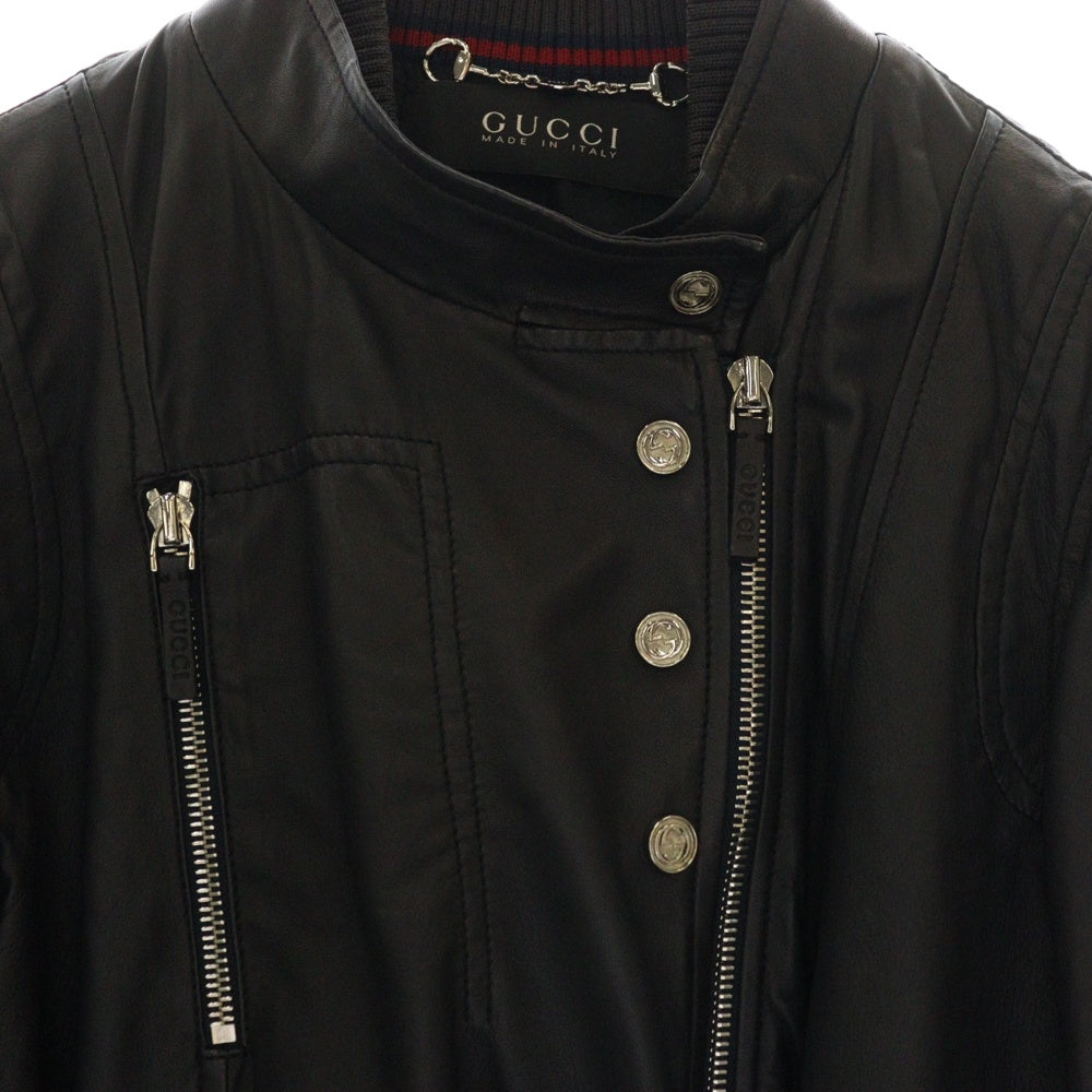 GUCCI(グッチ) ラムレザー ダブルレザーコート ブラック 235528 XN272 レディース