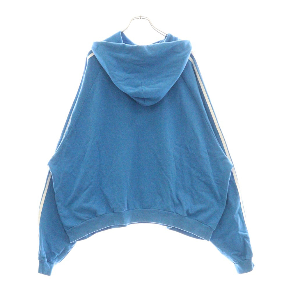 BALENCIAGA(バレンシアガ) 22AW×adidas Hoodie Large Fit アディダス ロゴラージフィット プルオーバーパーカー ブルー 729322 TNVN2