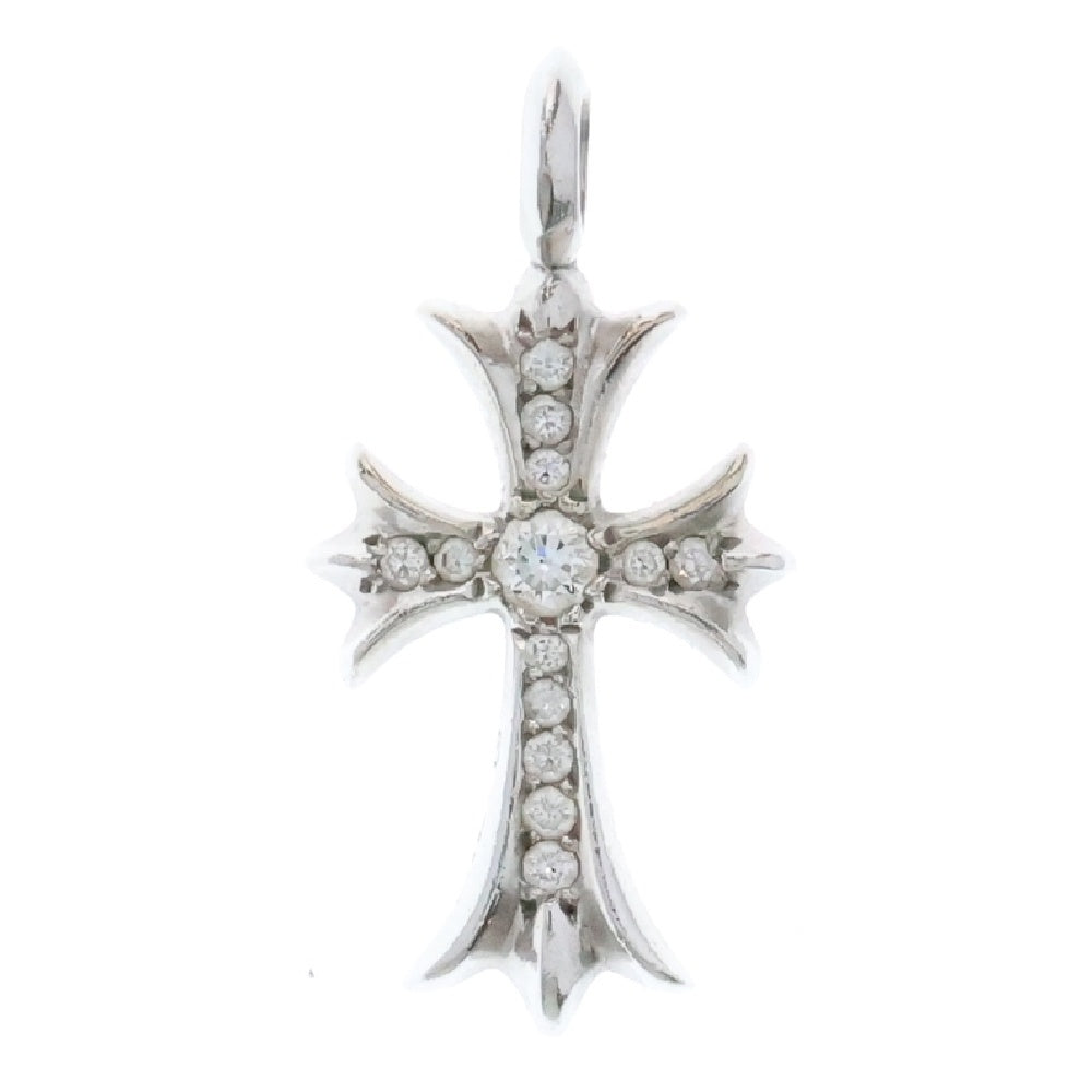 CHROME HEARTS(クロムハーツ) 18KWG TNY CRSF P/DIA タイニーファットクロス PAVEダイヤ ペンダントトップ ホワイトゴールド BCA008