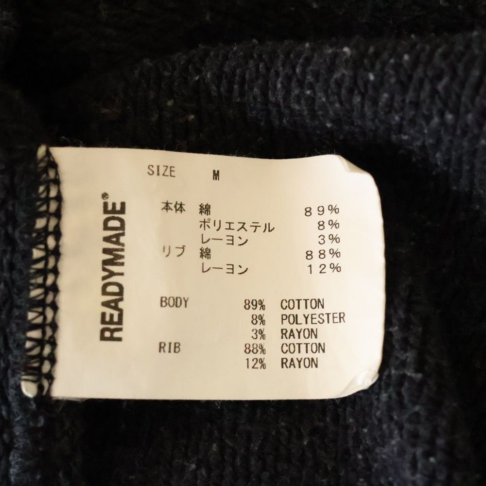 READY MADE(レディメイド) M-NECK SWT エム ネック スウェット トレーナー フロントロゴ ブラック RE-CO-BK-00-00-246