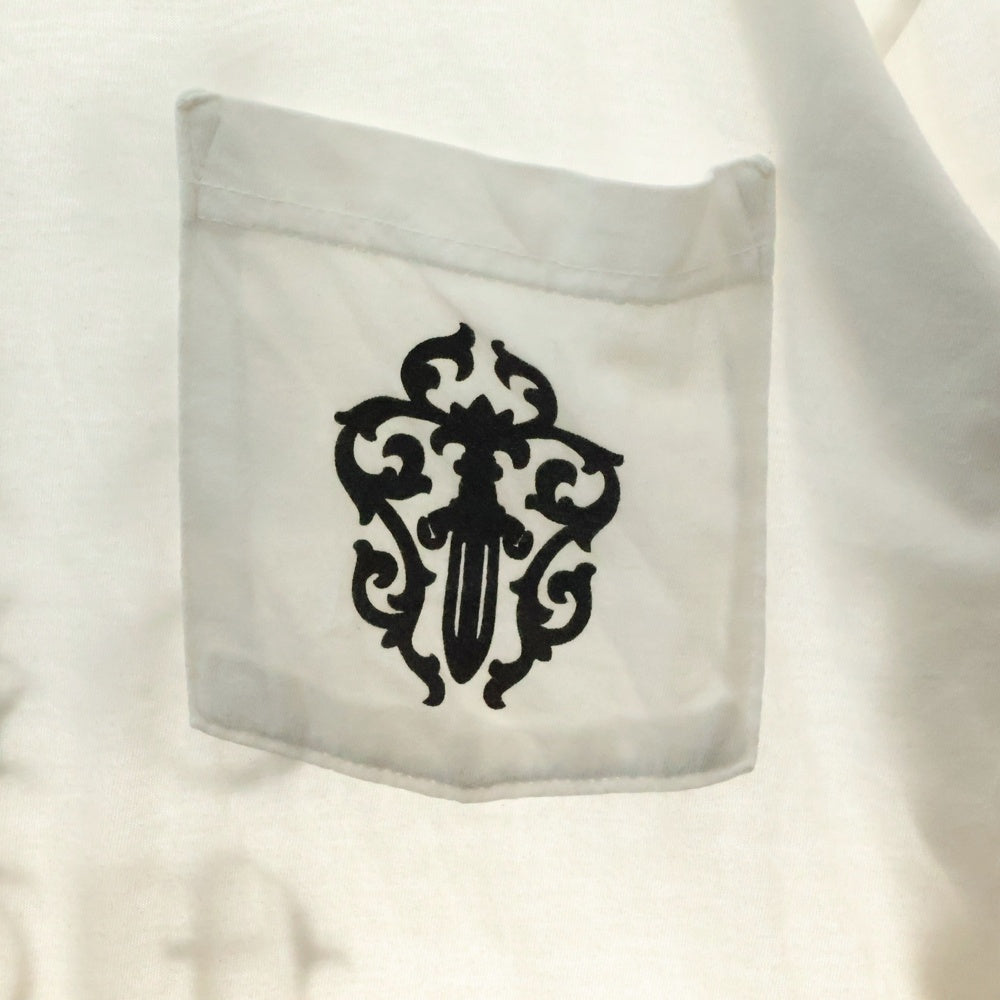 CHROME HEARTS(クロムハーツ) Dagger L/S Tee ダガーロゴプリント 長袖Tシャツ ホワイト