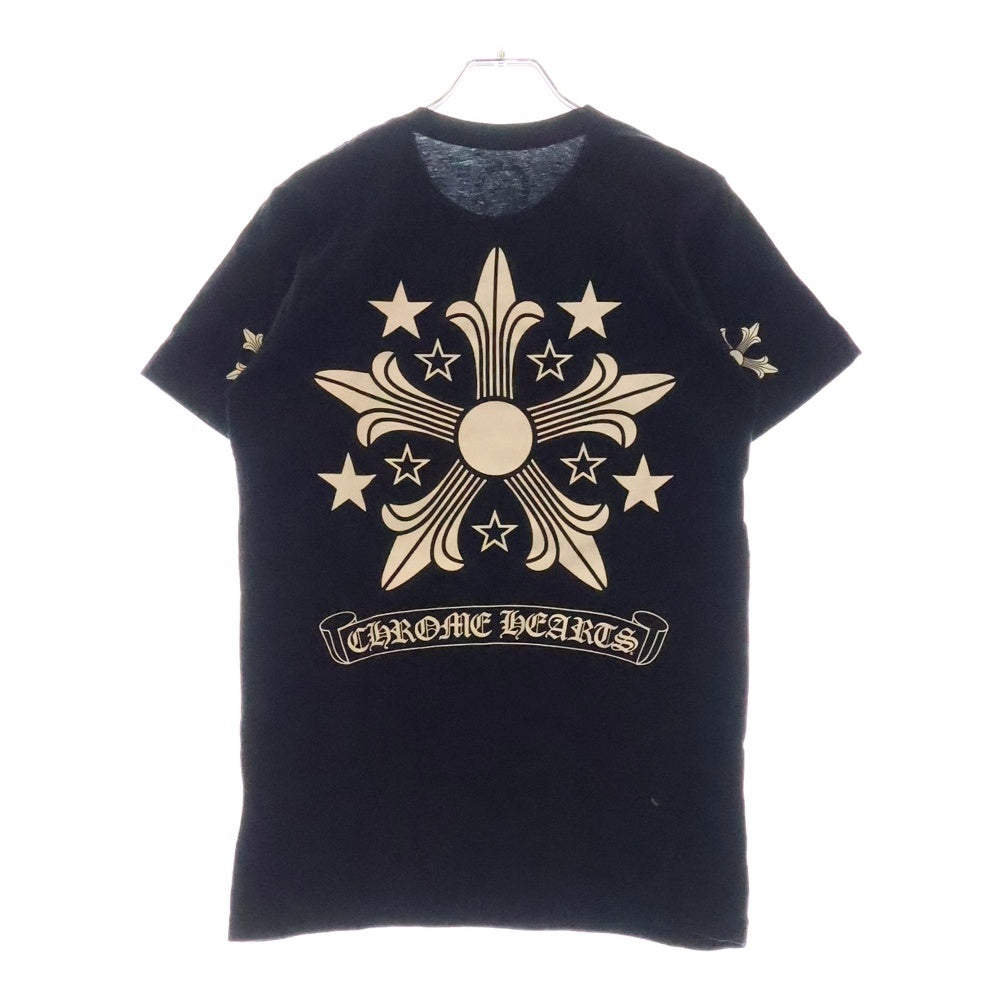 CHROME HEARTS(クロムハーツ) CH T-SHRT 1 5Pスター スクロールラベルプリント 半袖Tシャツ カットソー ブラック