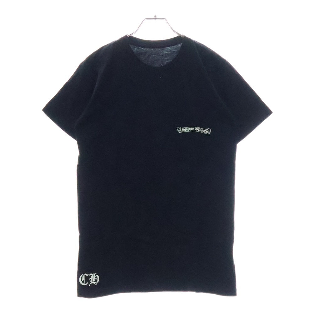 CHROME HEARTS(クロムハーツ) CH T-SHRT 1 5Pスター スクロールラベルプリント 半袖Tシャツ カットソー ブラック