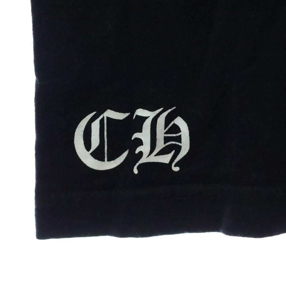 CHROME HEARTS(クロムハーツ) ×ROLLING STONES SS PKT TEE BLACK ローリングストーンズ リップアンドタンプリント クルーネック ポケット 半袖Tシャツ カットソー ブラック
