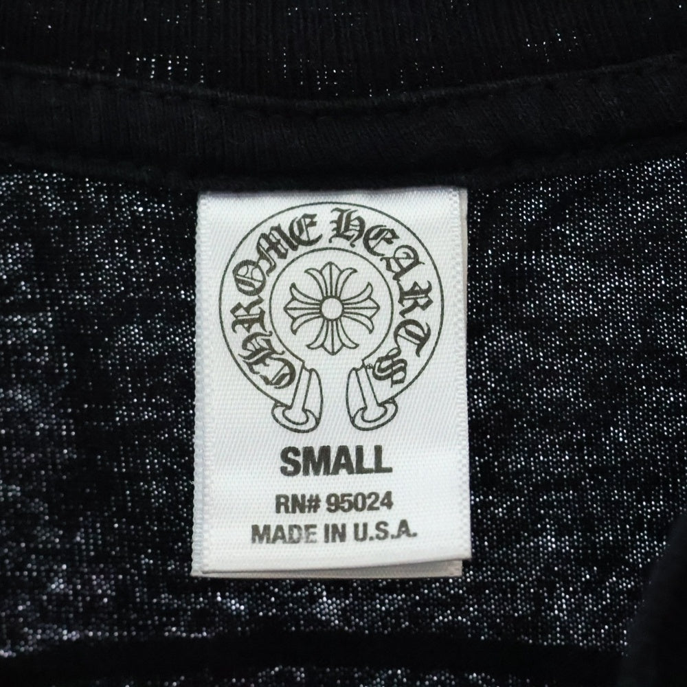 CHROME HEARTS(クロムハーツ) ×ROLLING STONES SS PKT TEE BLACK ローリングストーンズ リップアンドタンプリント クルーネック ポケット 半袖Tシャツ カットソー ブラック