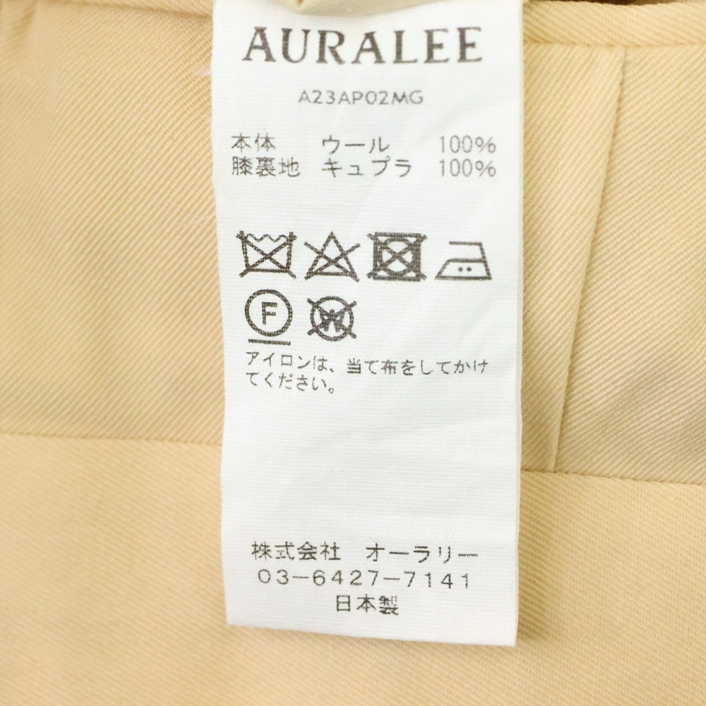 AURALEE(オーラリー) 23AW LIGHT WOOL MAX GABARDINE ライトウール マックス スラックスパンツ ベージュ A23AP02MG