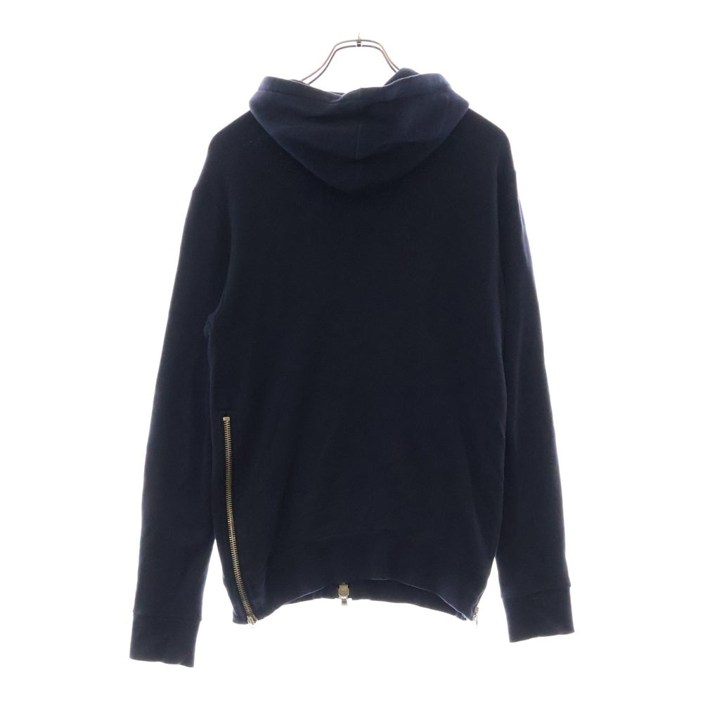 BALMAIN(バルマン) 18SS エンブレムサイドジップパーカー ロゴ刺繍ジップアップパーカー S8H6643J148B ネイビー
