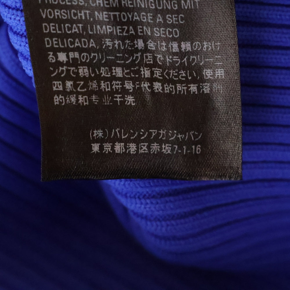 BALENCIAGA(バレンシアガ) 18AW All Over Logo Crewneck Sweater ロゴプリントリブニットセーター レディース 555321 ブルー