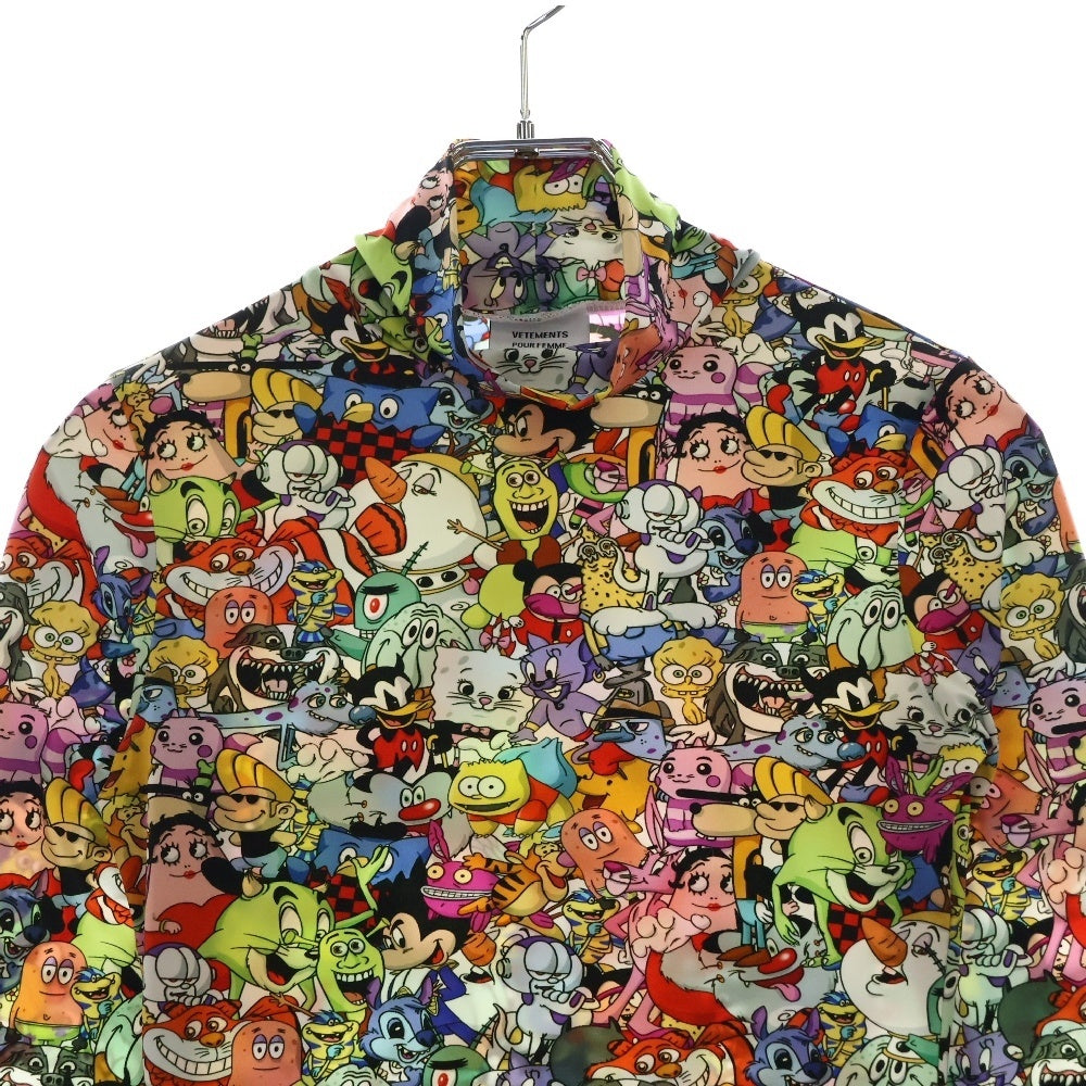VETEMENTS(ヴェトモン) 20SS All Over Monster Styling Dress 総柄キャラクタープリント ドレス ハイネックトップス マルチ レディース SS20DR295